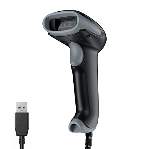 Eyoyo Barcode Scanner 1D 2D QR kabelgebunden, QR Code Scanner Handheld Barcode Leser für PC, Mac, Laptop