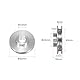QUARKZMAN V-Typ Riemenscheibe 14mm Bohrung 50mm Außendurchmesser Einzelrille Aluminiumlegierung für 3-5MM PU Rundriemen Motorwellen-Bohrmaschine