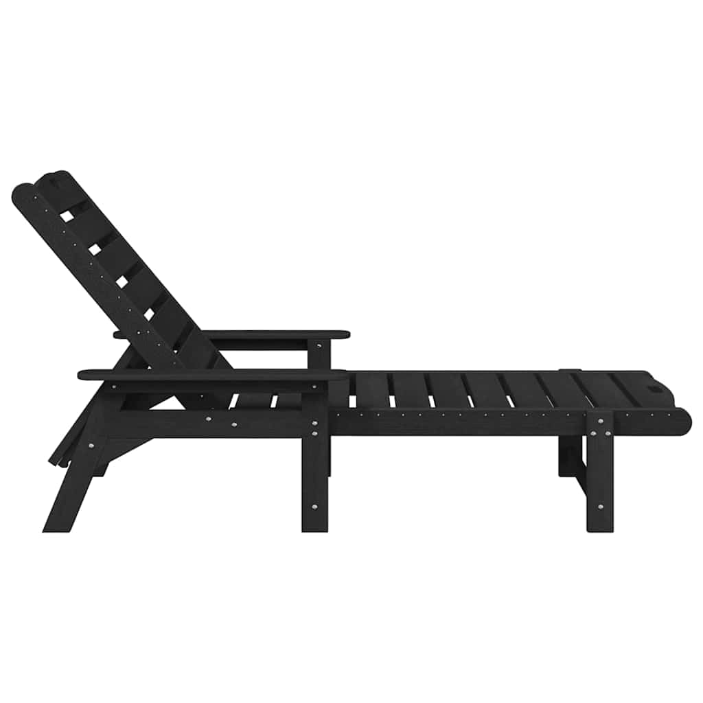 Set di 2 lettini prendisole in polietilene, 195,5 x 53 x 98,5 cm, resistenti alle intemperie, portata 220 kg, per giardino, terrazza, balcone, piscina, spiaggia e benessere