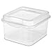 Sterilite 12-Pack FlipTop Stackable Square Small Storage Bin with Hinging Lid, Clear
