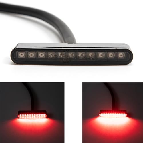 evomosa Mini Motorrad Rücklicht LED Motorrad Rückbremsleuchte Bremslicht Lampe für Roller ATV Cafe Racer Bobber Heckleuchten (Schwarz)