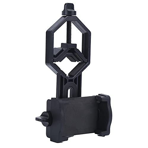 Phone Mount, Portable Black Cellphone Telescope Adapter Mount for Spotting for Telescope for Binocular for Monocular