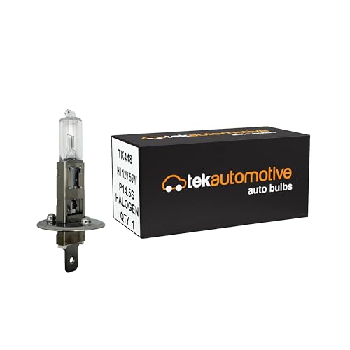 Tek Automotive 448 H1 12V 55W Halogen Bulb for Headlight Fog Light and Cornering Lamps, P14.5s Road Legal E Approved Replacement Bulb
