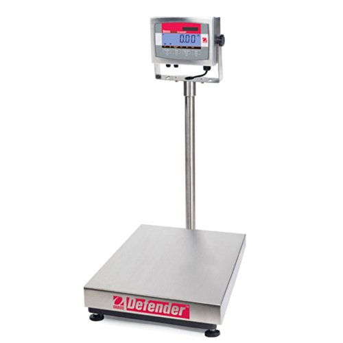 Ohaus 83999818 Defender 304 Stainless Steel Xtreme Washdown Bench Scale, 100000g x 10g, 355mm Length x 305mm Width Platform