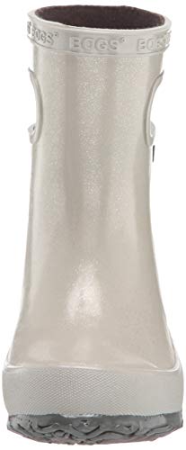 Bogs Skipper Rubber Waterproof Boys and Girls Rain Boot, Glitter-Silver, 6 US Unisex Infant2