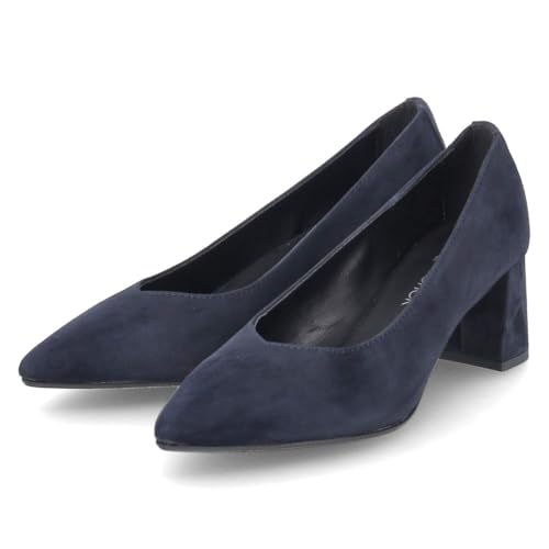 Escarpins en cuir bleu femme K131 chaussure talon aiguille confortable chic