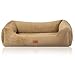 Knuffelwuff orthopädisches Hundebett aus kuschelig weichem Kaninchen Fellimitat Schnuffelupagus M-L 85 x 63cm Braun | Abnehmbarer Bezug | waschbar | für große, mittelgroße und kleine Hunde