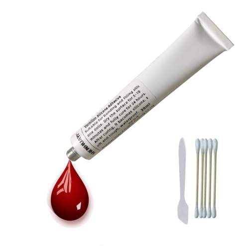 Image of Silicone Adhesive Comes in and is Used to Bond, Repair, Color Fill Silicone Dolls with Silicone Products. Soft and Waterproof, Used for Making Special Effect Makeup Repair Models(Vermillion)