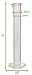 EISCO Graduated Cylinder, 50mL - Class B Tolerance - Octagonal Base - Polypropylene Plastic - Industrial Quality, Autoclavable