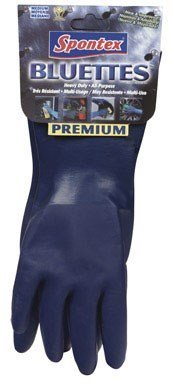 Spontex Neoprene Gloves Blue Neoprene Coating, Cotton Knit Lining Medium Boxed