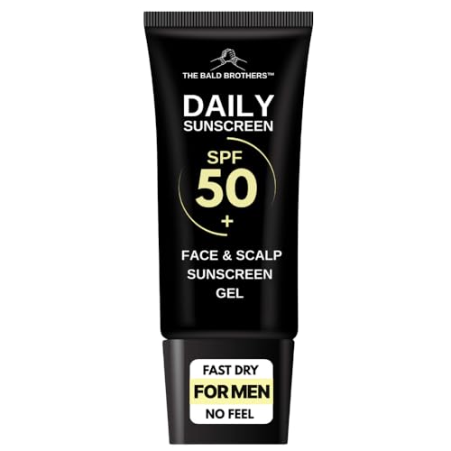 The Bald Brothers Bald Head Care for Men | Everyday Face & Scalp Care | Matte, No Grease, Vegan | Daily Scalp Sunscreen Fragrance Free - SPF 50+