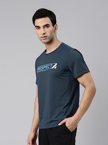 Image of XTEP Training Series, Polyester & Elastane for Better Stretch, Comfort Series, Sports Elastic Performance, Crew Neck Design, Comfort & Elastic Training T-Shirt for Men (White)