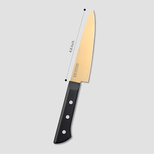 Image of KAI Hocho Japanese Premium Petty Kitchen /Vegetable Knife, 4.8 Inch Blade, Gold, Stainless Steel (Gold)