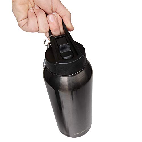Layer 8 Stainless Steel Portable Water Bottle With Pop Up Straw And Screw On Lid #TOP4