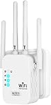 Ripetitore Wifi 1200 Mbps, 5GHz/2.4GHz Dual-Band Wifi Extender Potente, Amplificatore Wifi, Porta Gigabit LAN, Access Point, Supporta 3 Modalità, Repeater WiFi Compatibile con Tutti i Modem Router
