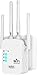 WLAN Repeater, 1200Mbit/s WLAN Verstärker Dual-Band 5GHz/2.4GHz mit Ethernet-Port, WiFi Booster mit Repeater/Router/Access Point Modus, 4 Antennen WiFi Range Extender, kompatibel zu Allen WLAN Routern