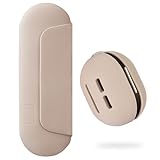 AGIKET 2 IN 1 Silicone Makeup Brush Holder with Beauty Make Up Sponge Holder Case：Soft Portable Cosmetic Face Brushes Holder with Upgrade Anti-Fall Out Magnetic Closure - Walnut