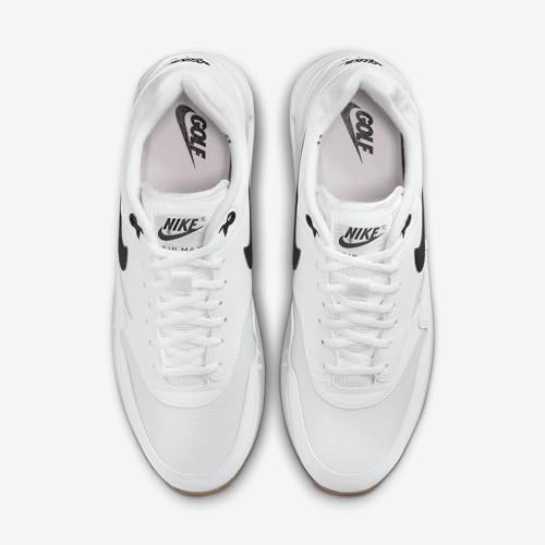 Nike Air Max 1 '86 OG G Men's Golf Shoes (FN0697-100, White/Gum Medium Brown/Black) Size 6.54