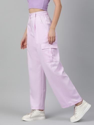 Image of KOTTY Women's High Rise Relaxed || Straight || Joggers Fit Cargo's for Pants || Trousers