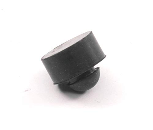 push-in rubber bumper tight-grip stem - fits 1434 hole - bumper is 1234 diameter 1434 height for use in 11634 panel thickness 4