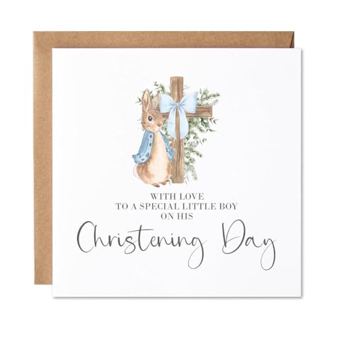 Maise & Rose Christening Card For Boys | Little Boy Christening Day Card 84