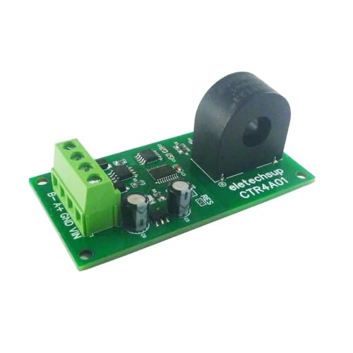 eletechsup RS485 MODBUS RTU AC Current Sensor Transformer Ammeter Module, 5A/10A/20A Range, for Smart Home Industrial Automation Energy Monitoring, 5V/12V DC Power Supply (5A only Board)