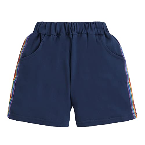 Image of Hopscotch Boys Graphic Print Vest And Shorts Set In Orange