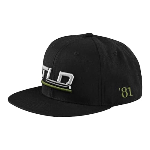 Troy Lee Designs - Flat Bill Snapback; Speed Black OSFA