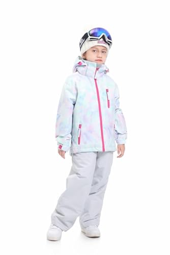 Kids Girls Boys Two Piece Waterproof Colorful Snowsuits Ski Suits Warm Jackets Winter Pants2