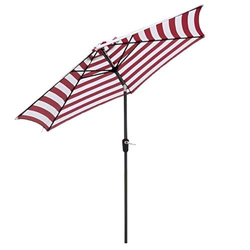 Parasol de jardin inclinable 2,7 m avec manivelle pour terrasse