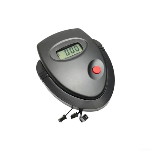 Honseadek Fahrradmonitor für stationäre Fahrräder mit LCD-Display, Tacho und Herzfrequenzmessung, kompatibel mit Fitnessgeräten, Schwarz