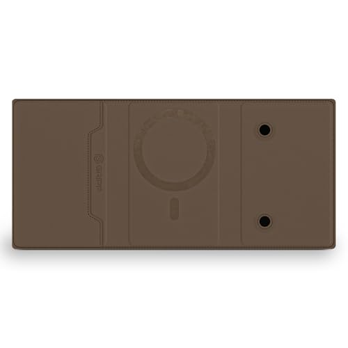 Image of GRIPP Mag Pocket Wallet Card Holder Compatible with Mag-Safe for iPhone 17 /16 /15 /14 /13 /12 Series & All Mag-Safe Phone Cases, Premium Leather, Strong Magnetic Alignment - Grey