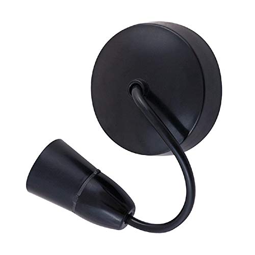 selectric 6 100W T2 Black Ceiling Pendant Lampholder E27 ES