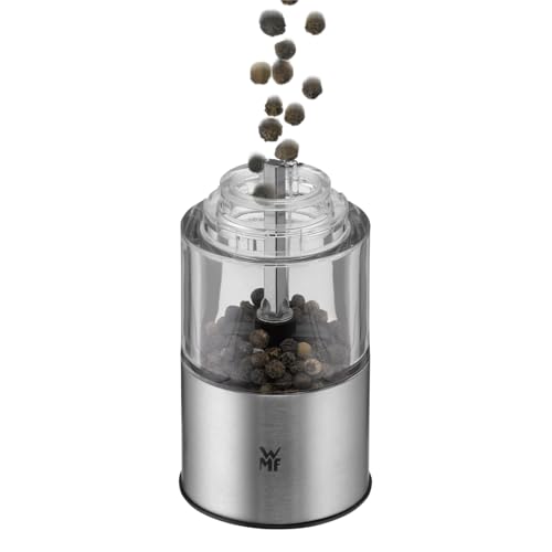 Foto von WMF Ceramill Elektrische Mühle 21,5 cm, Salz und Pfeffermühle elektrisch unbefüllt, Eichenholz Cromargan Edelstahl, Keramikmahlwerk