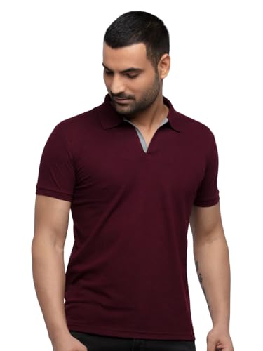 Image of Status Quo Men's Polo T-Shirt | Rich Cotton Blend | Slim Fit | All Day Comfort | Contrast Inner Placket | Polo Collar