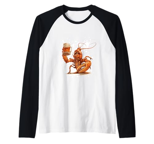 Lustiger Hummer mit Bier | Krabbentier Raglan