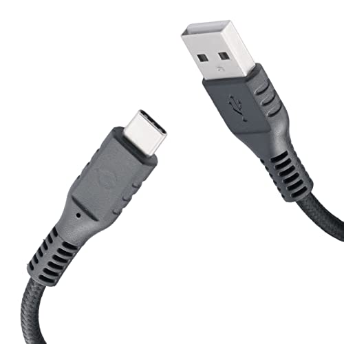 Celly, Cavo con Connettori USB e USB-C Linea Black Label, Cavo in PVC con Ricarica Rapida, Cavo di 2 metri di Lunghezza, Fino a 3A di Potenza in Uscita, Nero