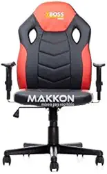 Cadeira Gamer Infantil Preta com Vermelho MK-862 - Makkon