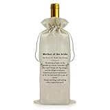 Mother of The Bride Gifts Wine Bags Wedding Gift for Mother of The Bride Mother in Law Gift Wine Bottle Bag Wedding Party Gifts from Son Bridal Party Gift for Mother in Law Engagement Gift for Mum