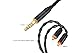 Alphatec 4,4-mm-auf-MMCX-IEM-Kabel, versilbertes 8-adriges OCC-Ohrhörerkabel, ultraweiches HiFi-Kopfhörerkabel, In-Ear-Monitorkabel (1,3 m, schwarz)