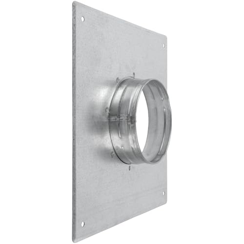 HVAC OV 4" Inch Dryer Vent Wall and Ceiling Plate Hole Cover - Duct Connector Flange - 4" Inch Galvanized Steel Adapter for Air Ventilation Systems - Cooling, and HVAC Applications by HVAC OV - Used condition - US$21.04
