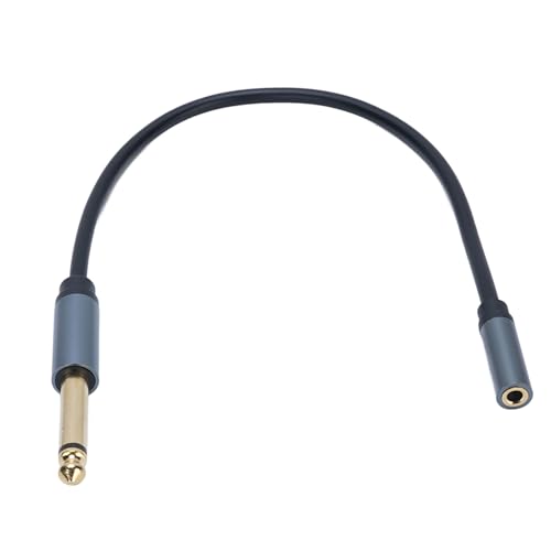 Cable adaptador Jack 6.35mm macho a 3.5mm hembra 0.3 m miniatura 6
