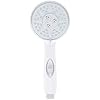 Camco RV Shower Head - Features Convenient On/Off Switch & 5 Different Spray Patterns - Designed to Conserve Potable Water - Simple to Clean w/Rubber Spray Tips - White (43711)