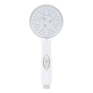 Camco RV Shower Head - Features Convenient On/Off Switch & 5 Different Spray Patterns - Designed to Conserve Potable Water - Simple to Clean w/Rubber Spray Tips - White (43711)