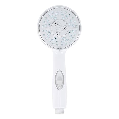Camco RV Shower Head - Features Convenient On/Off Switch & 5 Different Spray Patterns - Designed to Conserve Potable Water - Simple to Clean w/Rubber Spray Tips - White (43711) by Camco - Image 3