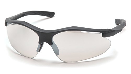 Pyramex Fortress Safety Eyewear, Indoor/Outdoor Mirror Lens With Black Frame