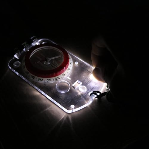 Brújula portátil para navegación con luminiscencia nocturna miniatura 4