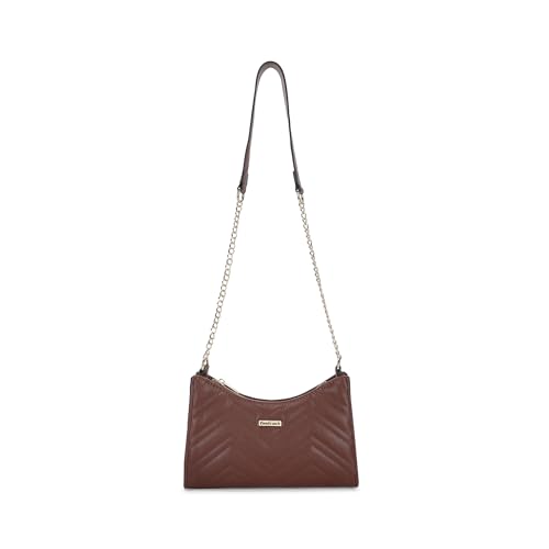 Image of Fastrack Puff Sling with Detachable Pouch | Faux-Leather Women's Handbags | Sling for Casual Carry