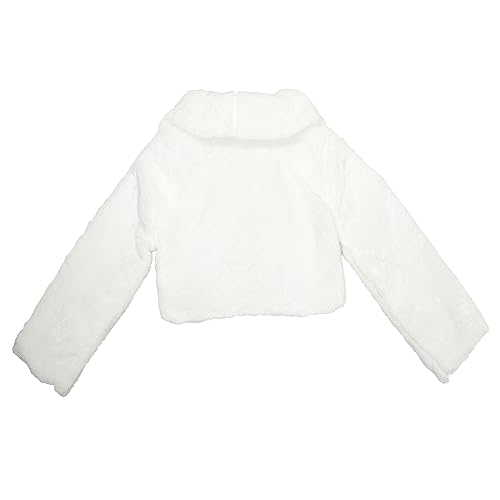 Flower Girls Dress Faux Fur Bolero Coat Winter Wedding Christmas Warm Jacket Shrug Accessories Princess Cape Photo4