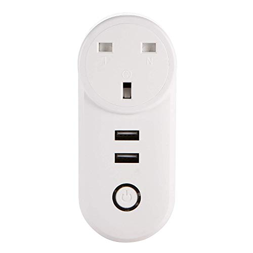 Dsnmm Smart Plug Mini Outlet, Smart Socket Energy Monitoring Remote Control Smart Socket WiFi Timing Smart Home Switch Phone Control Voice Socket